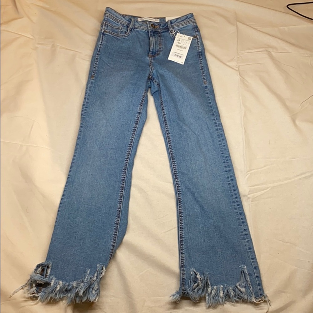 NWT Zara flared denim jeans